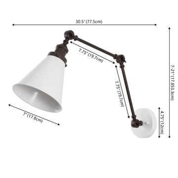 Rover 7" Adjustable Arm Metal LED Wall Sconce